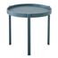 1 Mesa de Apoio Redonda Enjoy Rivatti 50 cm -Largura- Tampo em Polipropileno Azul e Base em Aco Azul